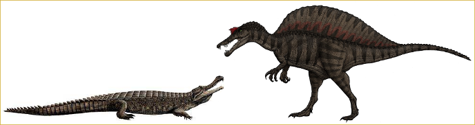 Спинозавр против саркозуха