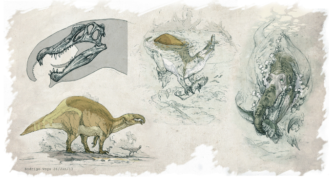 Спинозавр с хоботом