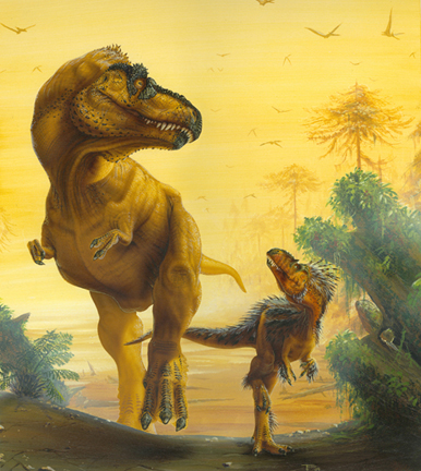 Тираннозавр с детёнышем
